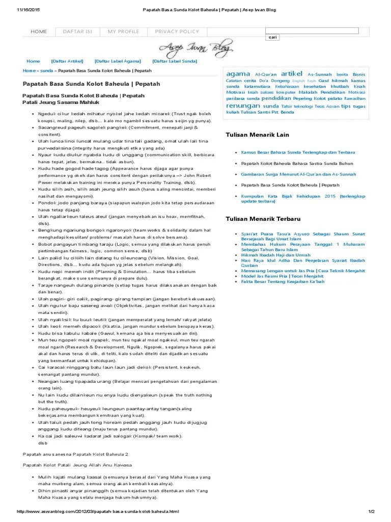 Pidato Bahasa Sunda Tentang Kesehatan – Gambaran