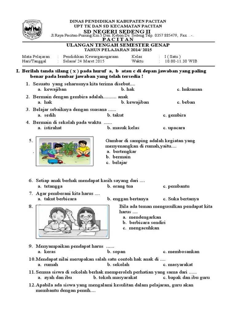 Soal Anak Tk B Semester 2 Soal Anak Tk Pdf Guru Galeri Mike Sinclair
