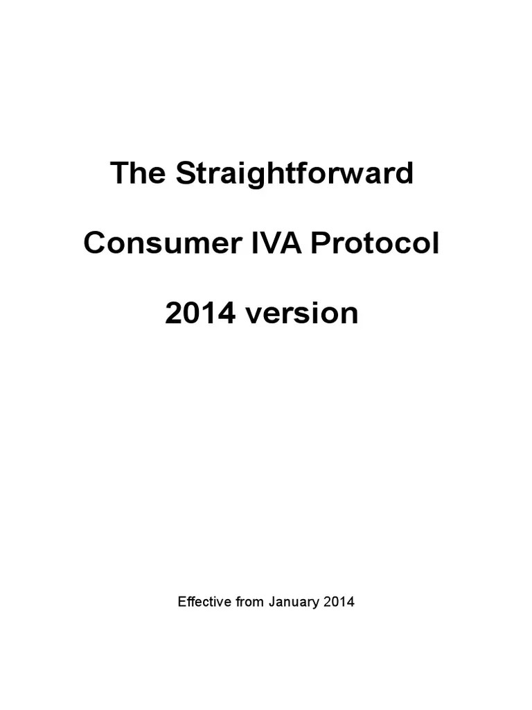 IVA Protocol 2014 Final PDF Financial Services Authority Mortgage