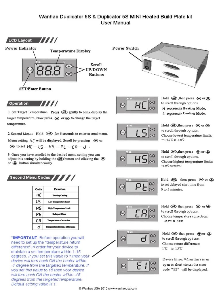 Temperature Controller Manual V3 PDF Cable Electrical Connector