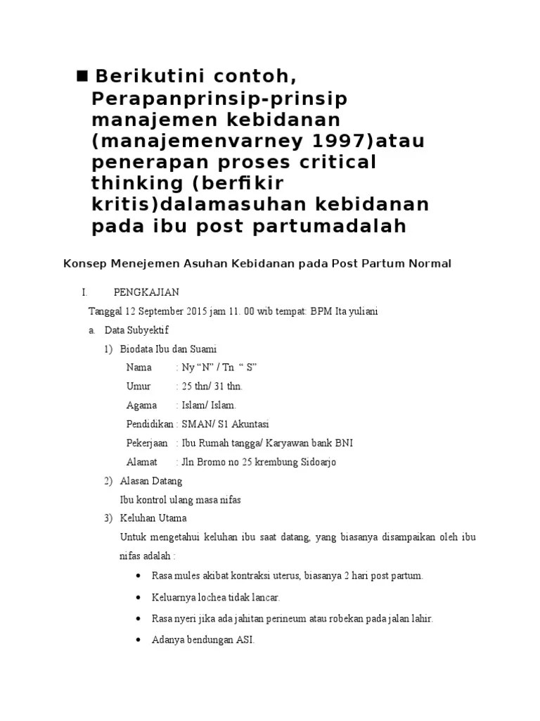 Penerapan Proses Critical Thinking | PDF
