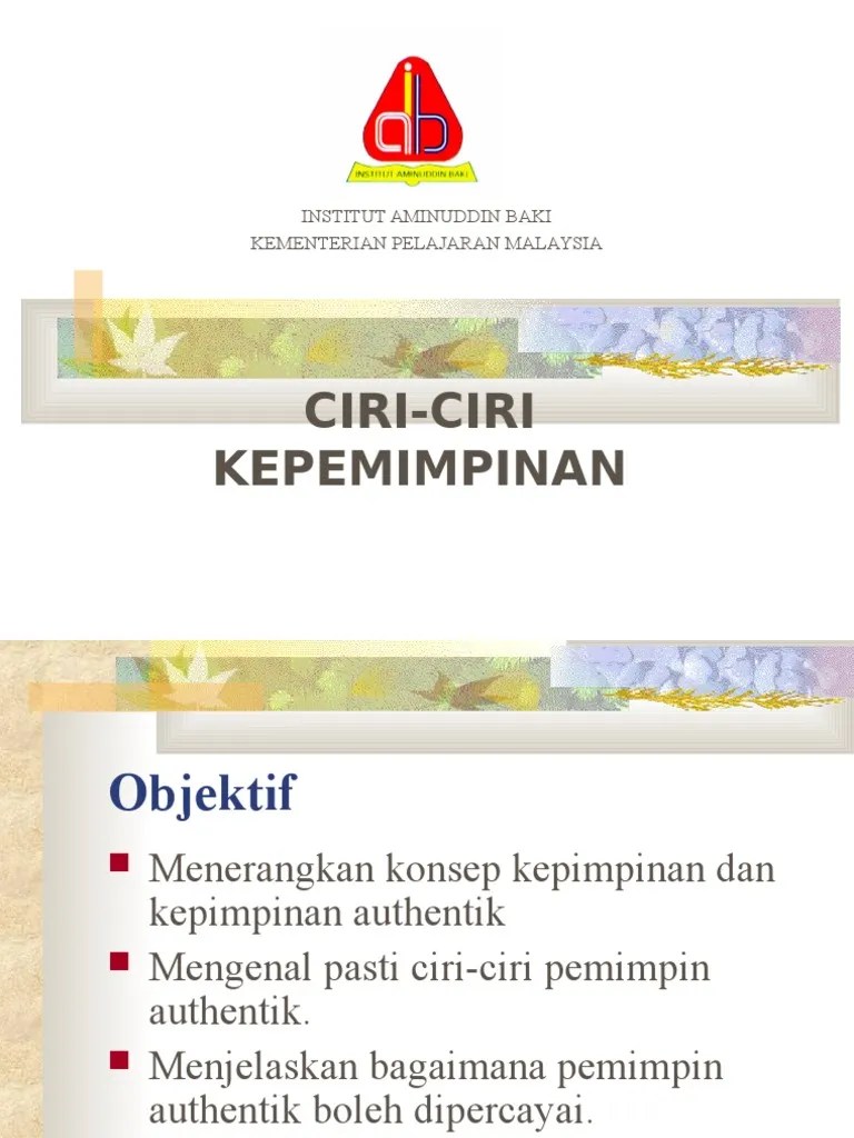 Ciri Ciri Kepemimpinan | PDF