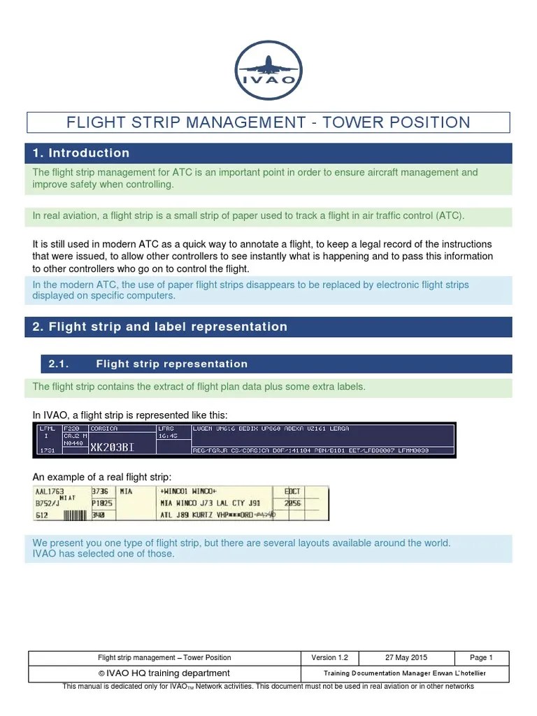 ADC Flightstrip Tower Air Traffic Control Instrument Flight Rules