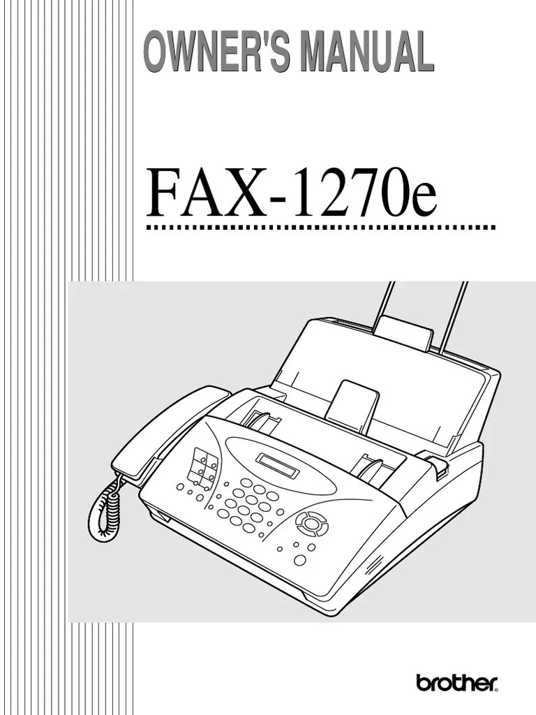 Brother Intellifax 1270e Fax Machine Telephone Fax