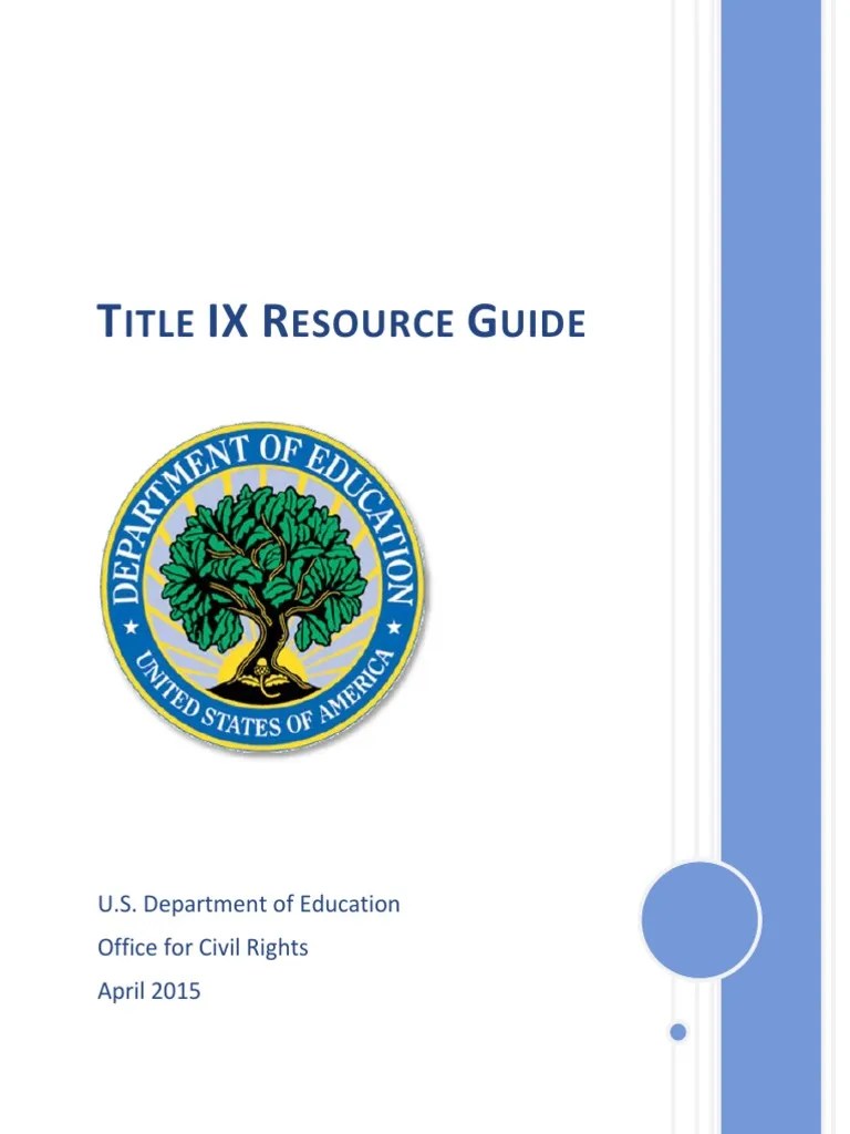Dcl Title Ix Coordinators Guide 201504