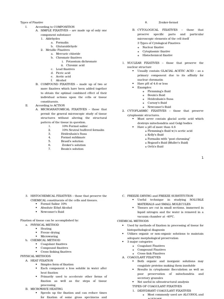 Fixative S PDF Fixation (Histology) Formaldehyde
