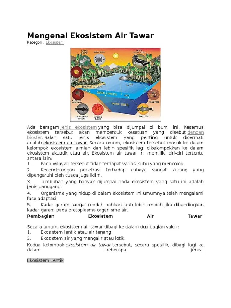 Mengenal Ekosistem Air Tawar PDF