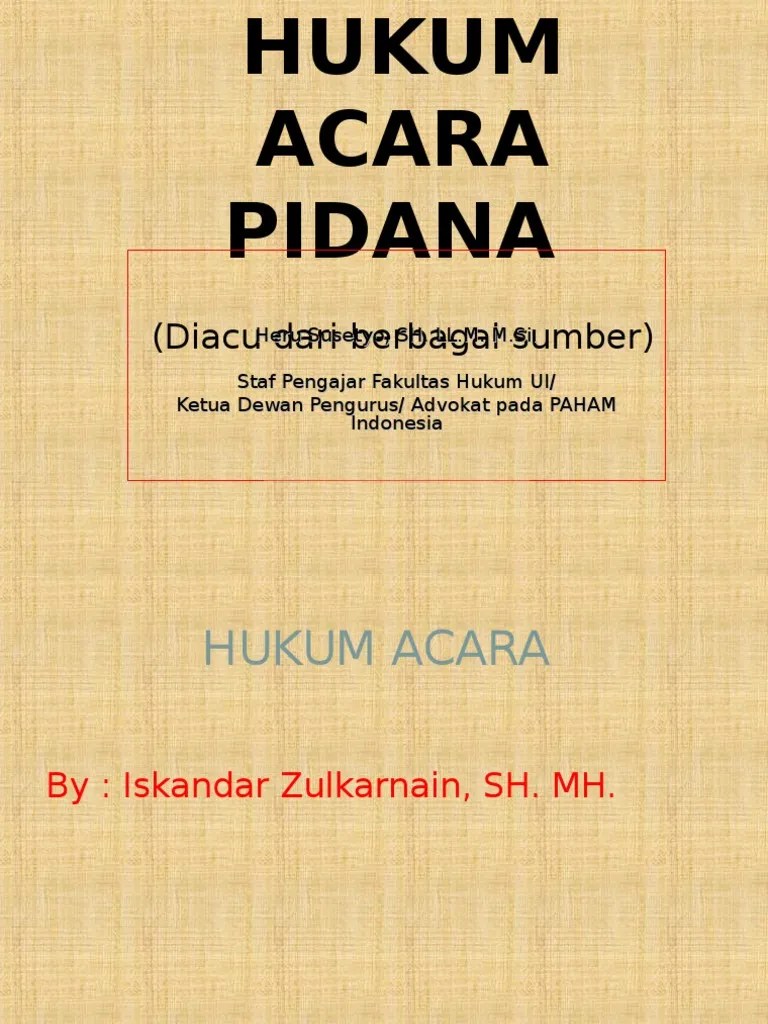 Hukum Acara Pidana