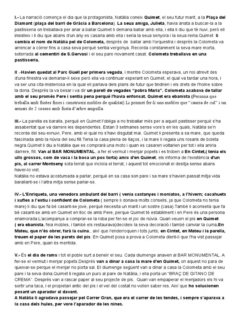 Resum Plaça Del Diamant