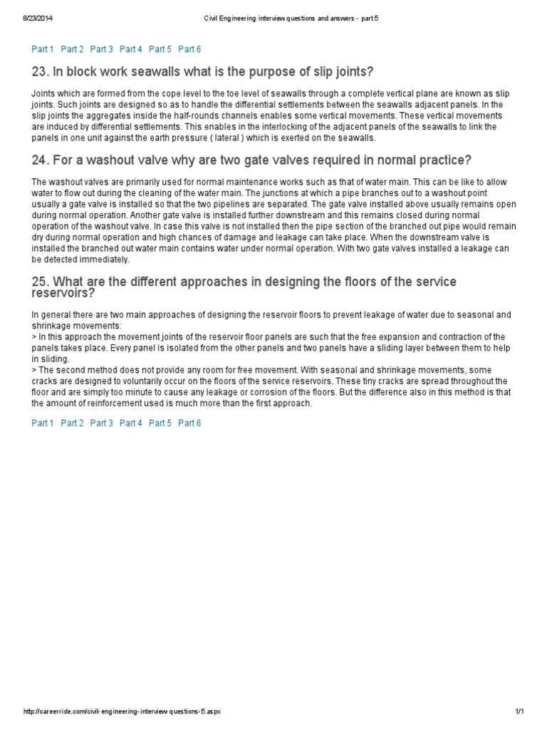 Civil Engineering interview questions and answers part 5.pdf Water