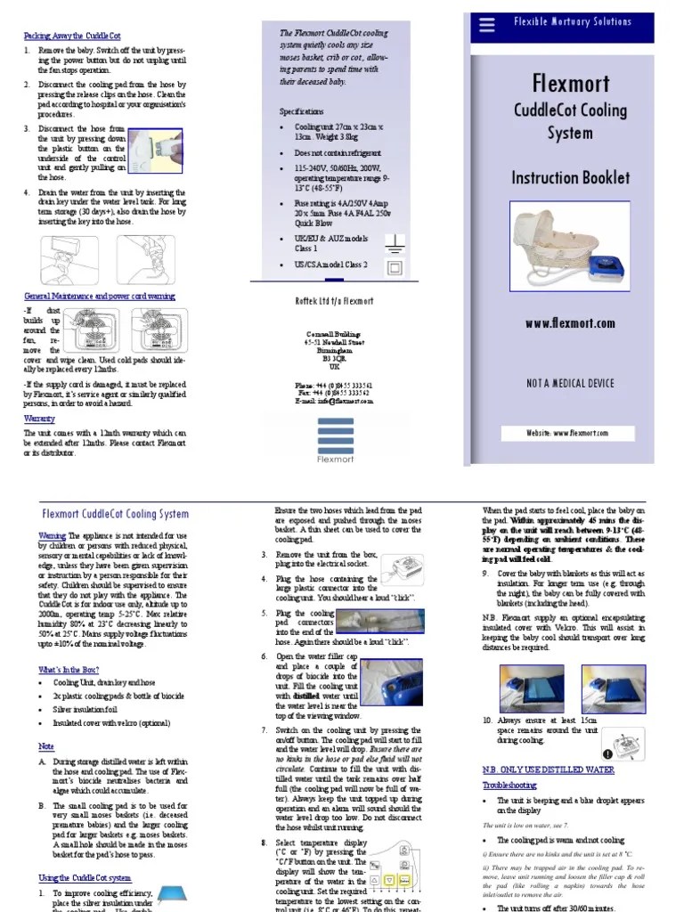 Flexmort Cuddle Cot User Guide Nov 2013 PDF Ac Power Plugs And