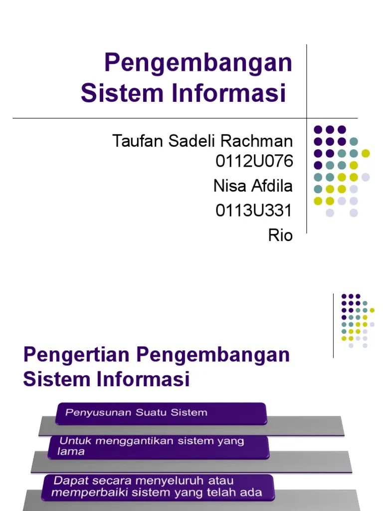 Pengembangan Sistem Informasi