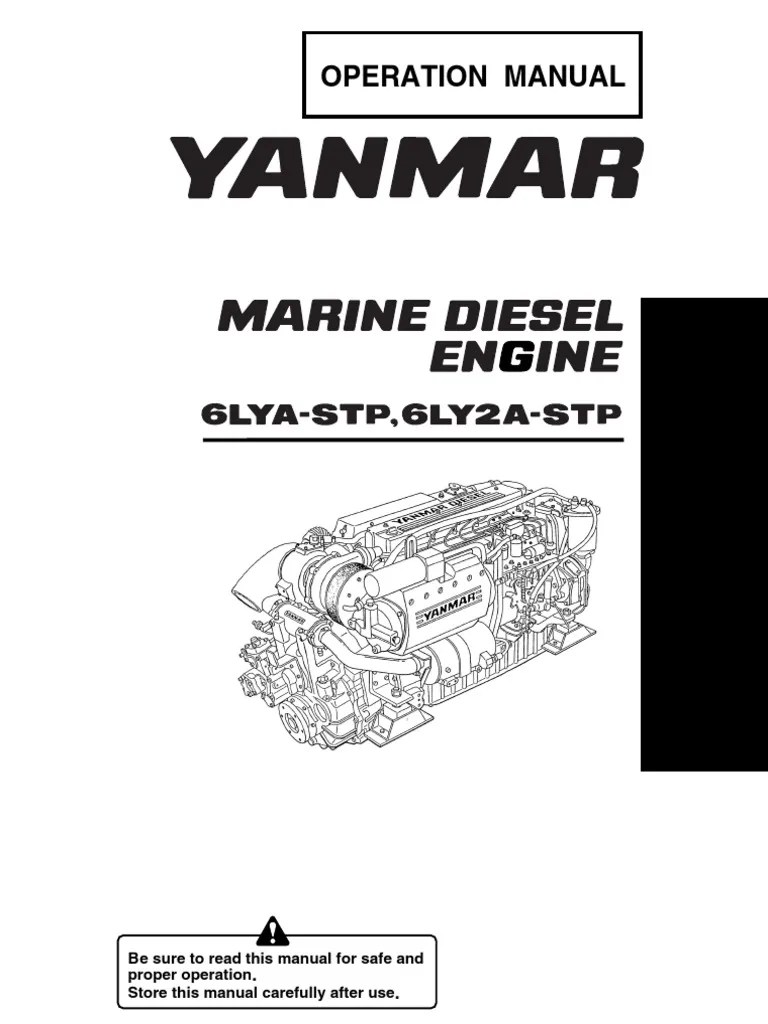 Yanmar Operation Manual Marine Diesel Engine 6lyaStp,6ly2aStp