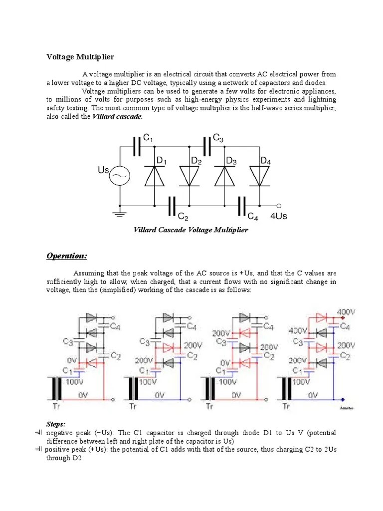 Voltage Multiplier Electrical Components Electrical Engineering