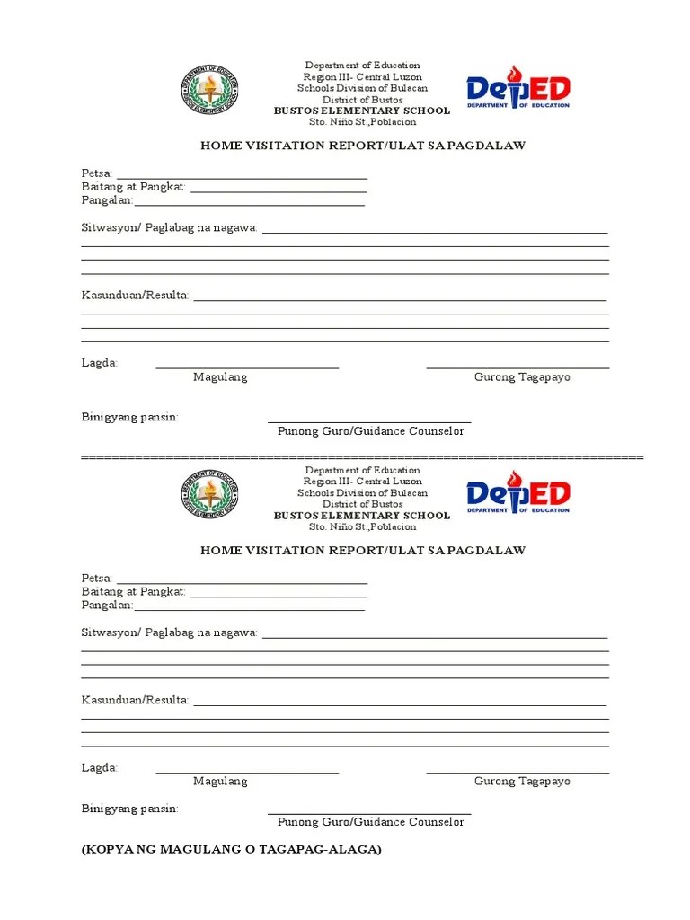 Home Visitation Report