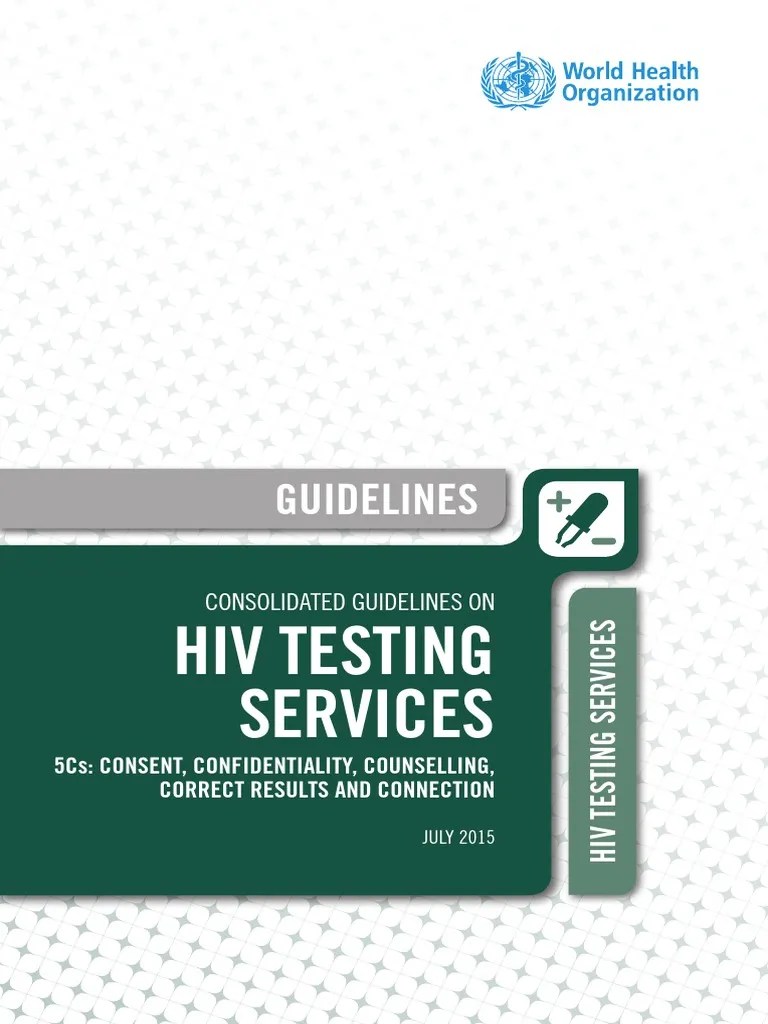 Guidelines Consolidated Guidelines On HIV Testing Services 5cs