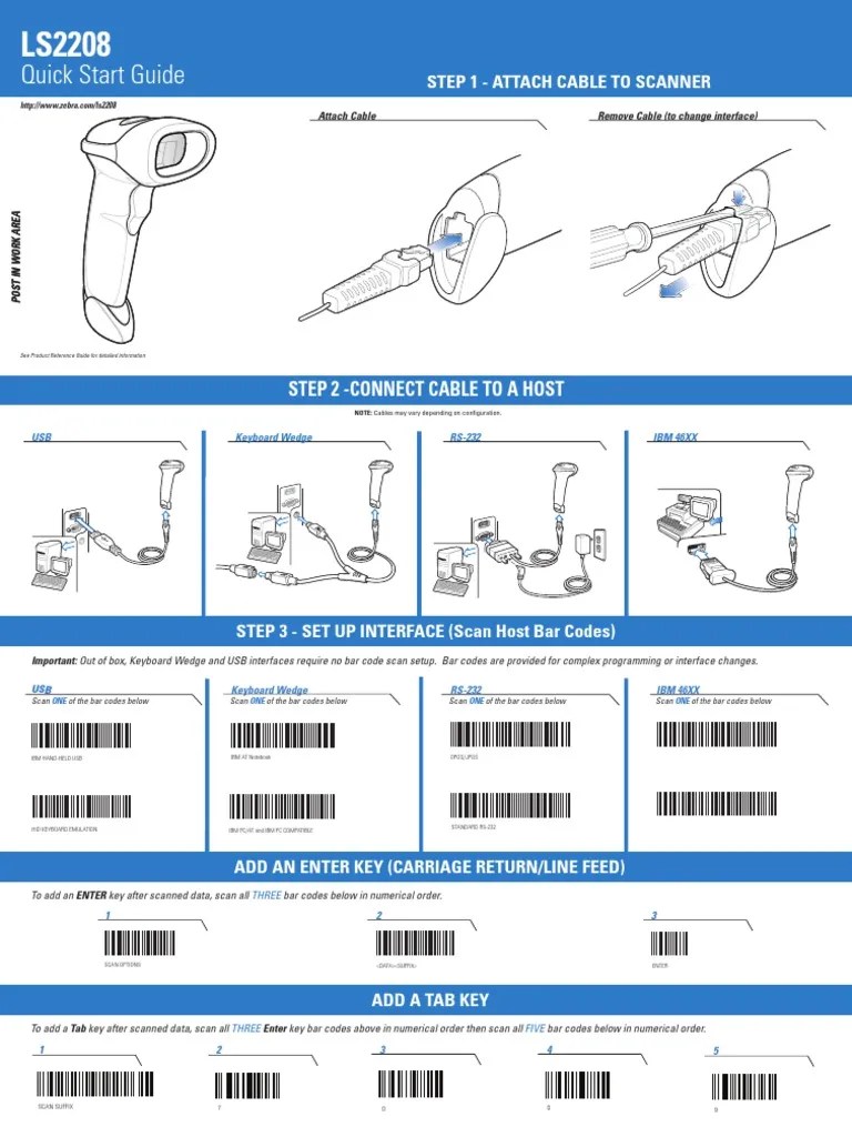 LS2208 Manual | Barcode | Image Scanner