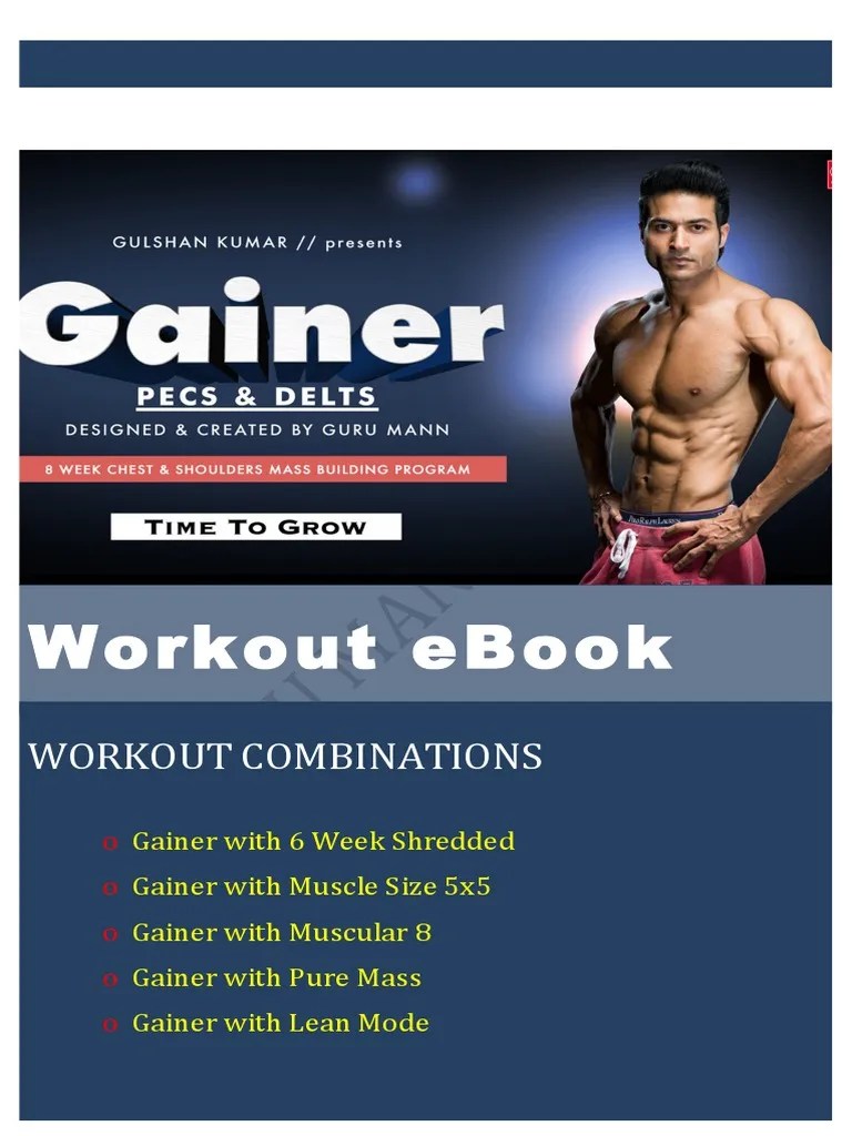 GAINER Workout Plan by Guru Mann PDF Musculoskeletal System Hobbies