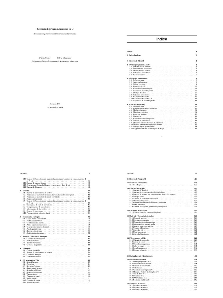 Esercizi Svolti Programmazione in C