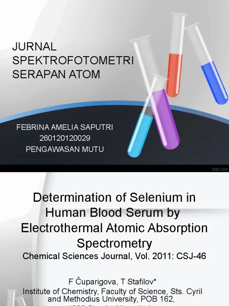 JURNAL SSADetermination of Selenium by Electrothermal Atomic