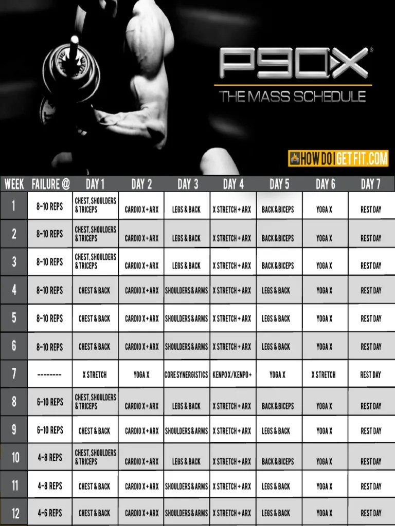 P90X Mass Schedule PDF(09)