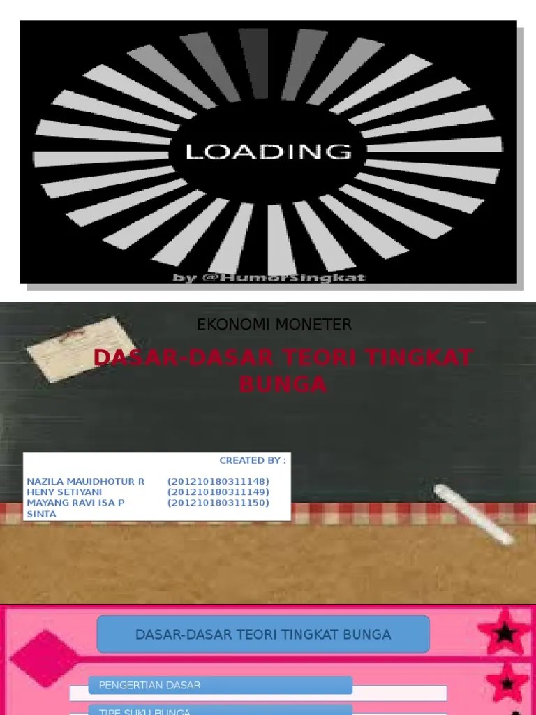 Dasardasar Teori Tingkat Bunga