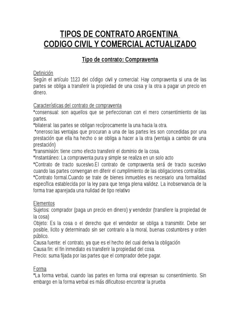 Tipos de contrato en Argentina Ley de Fianza