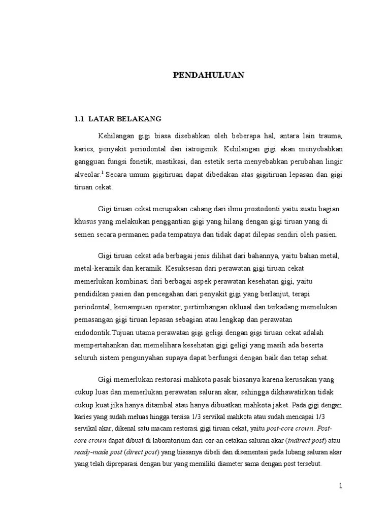 Makalah gigi tiruan cekat