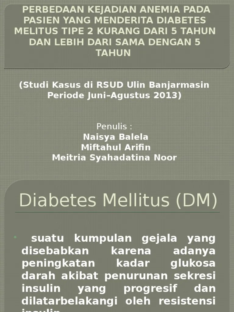 Ppt Dm2 Anemia