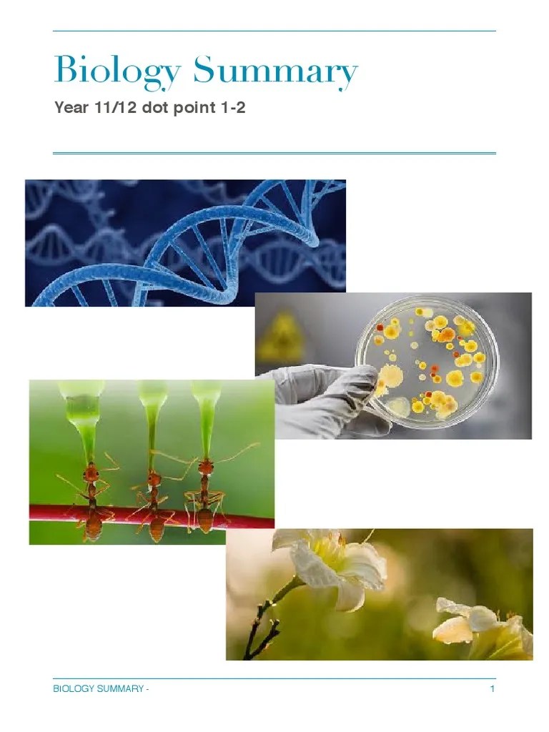 Biology Dot Point Summary Active Site Substrate (Chemistry)