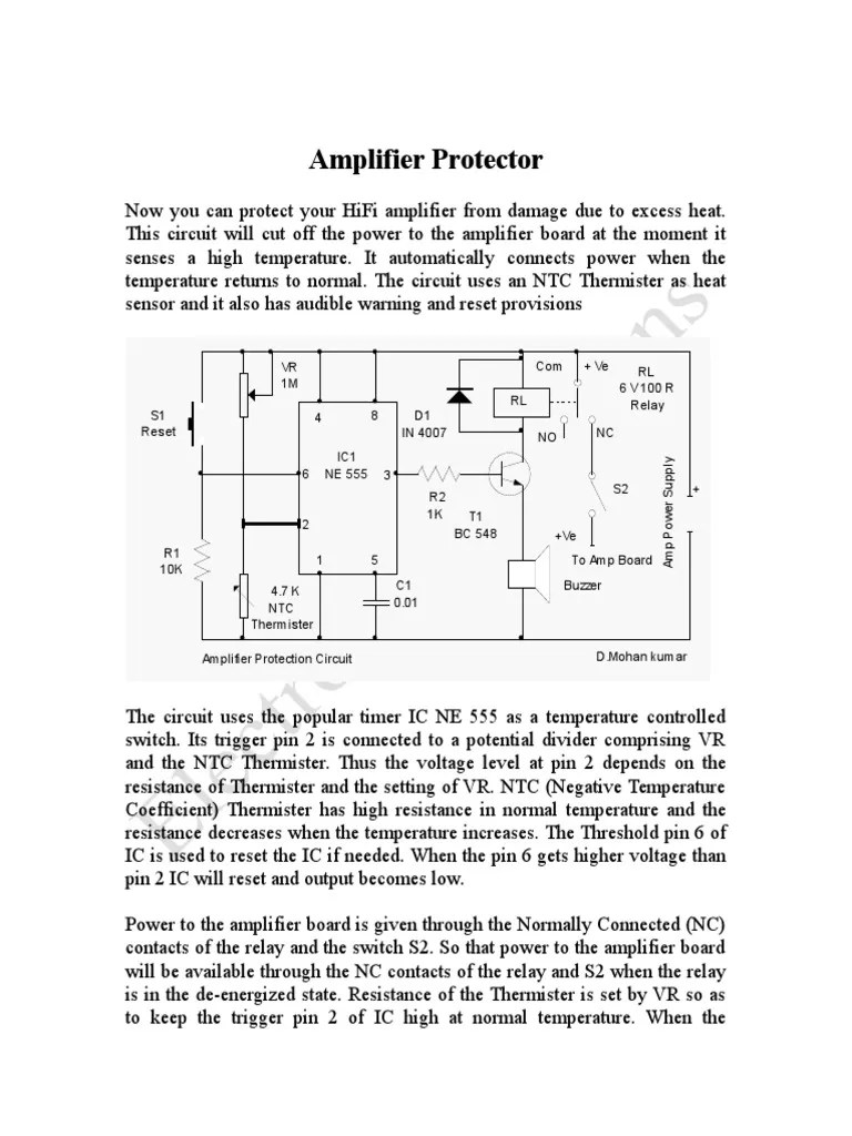Amplifier Protection Circuit