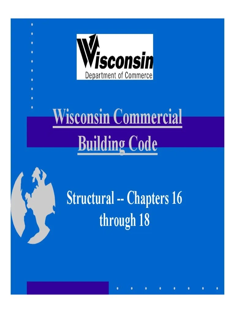 Wisconsin Commercial Building Code Foundation (Engineering) Deep