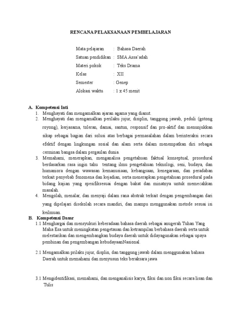 Struktur Teks Drama Tradisional Bahasa Jawa