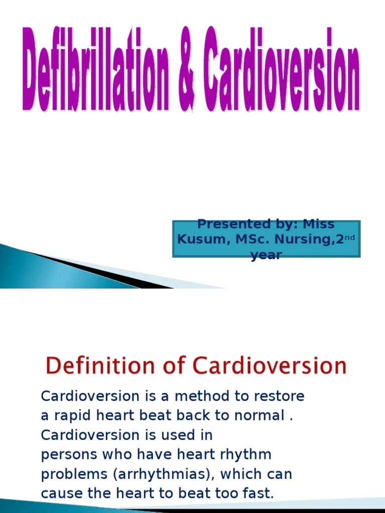Defibrillation and Cardioversion PDF Cardiac Arrhythmia