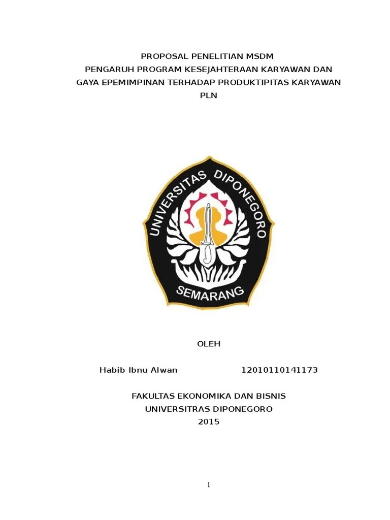 Proposal Penelitian Msdm | Pdf