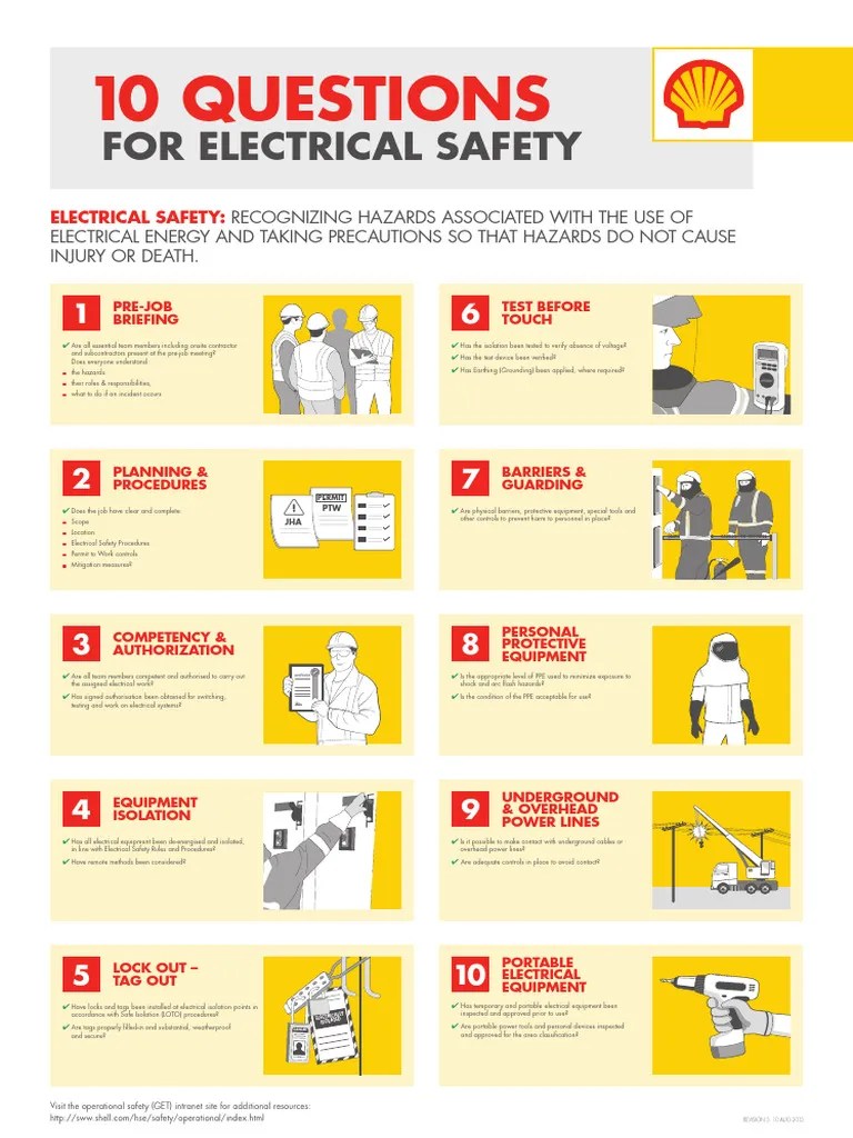 10 Questions for Electrical Safety Safety Personal Protective Equipment