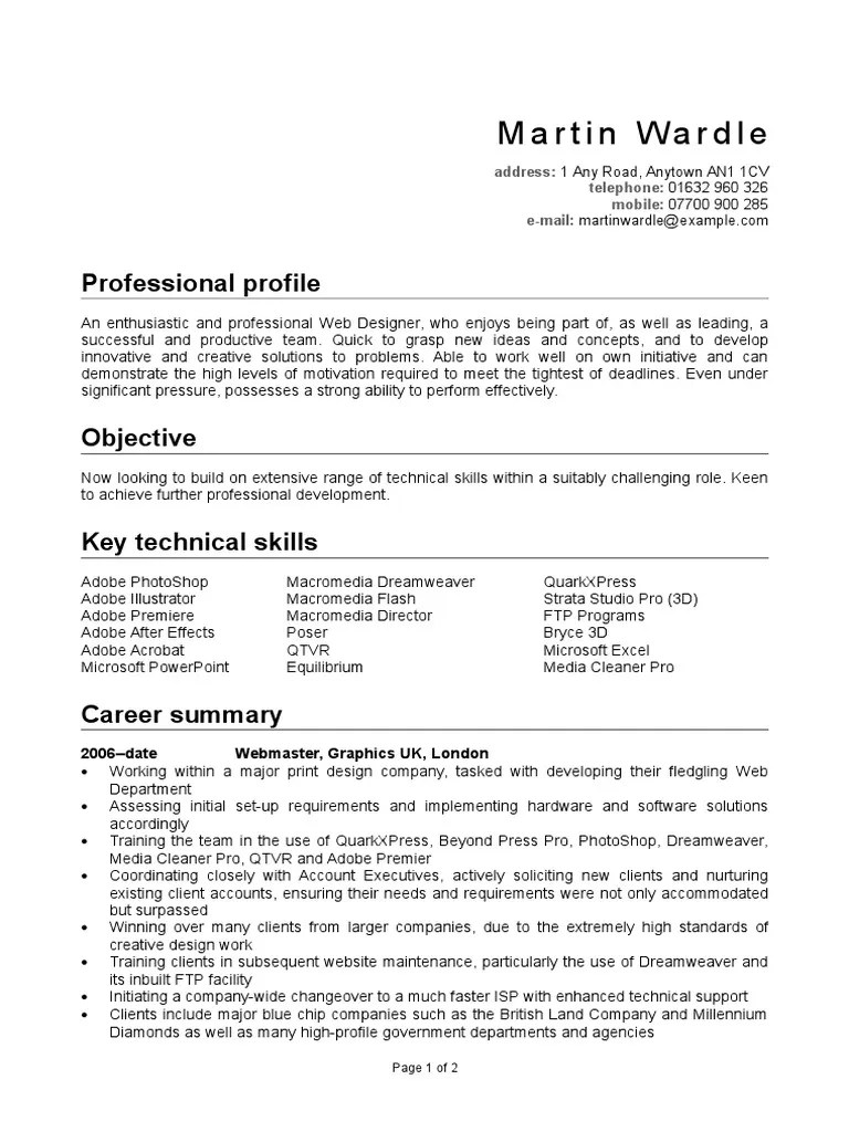 South African CV Format 2016 PDF PDF