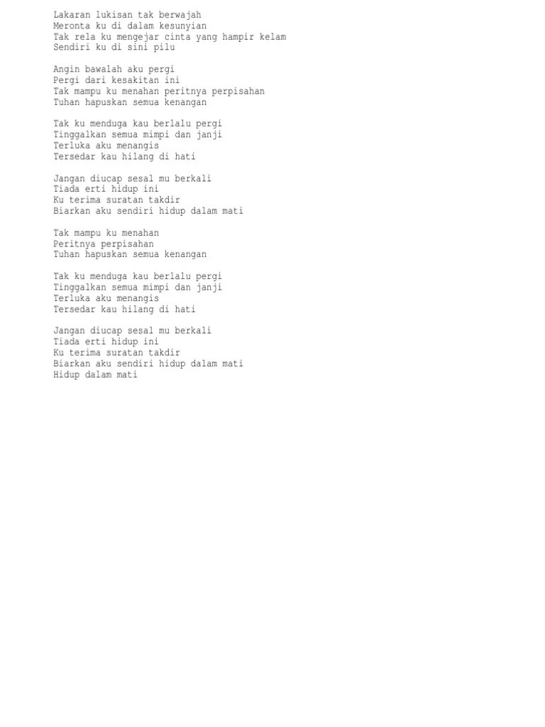 Lirik Hidup Dalam Mati | PDF