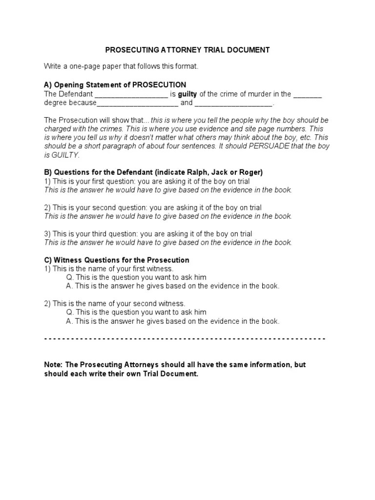 Mock Trial Documents | PDF | Witness | Prosecutor