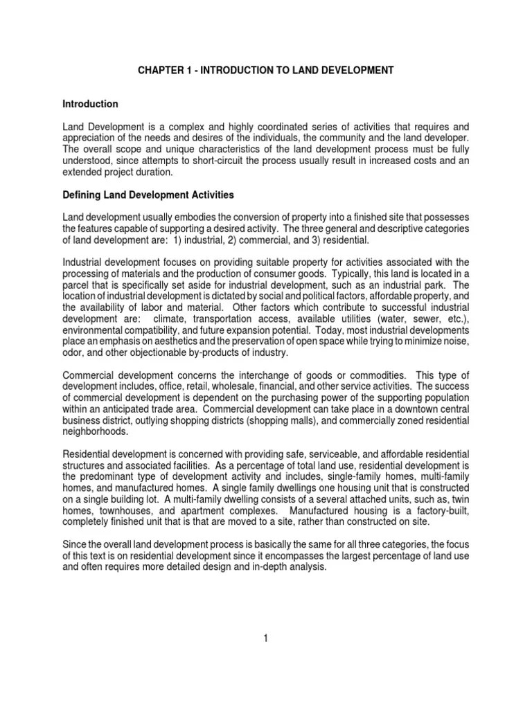 01_chapter 1 Introduction to Land Development Feasibility Study