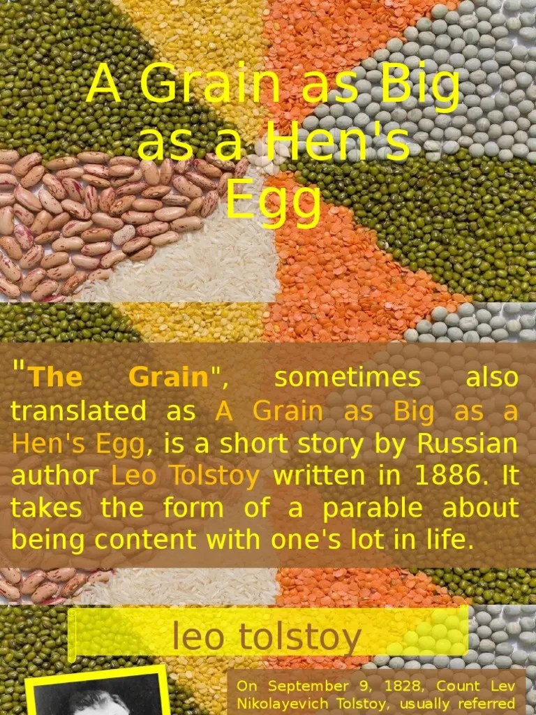 A Grain As Big As A Hens Egg PDF Leo Tolstoy