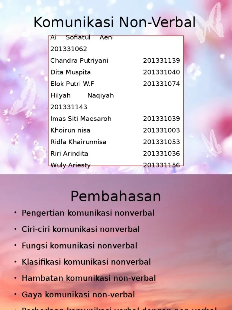 Komunikasi Non Verbal | PDF