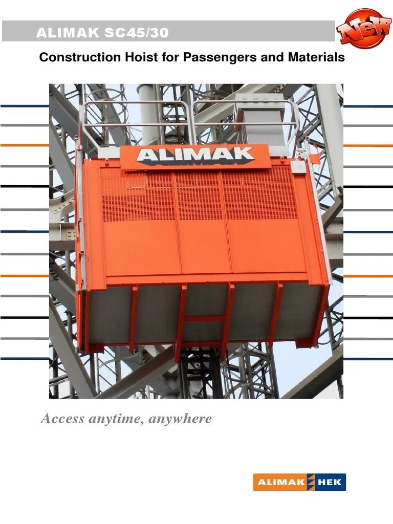 AlimakSC45 30 PDF PDF Elevator Electric Power