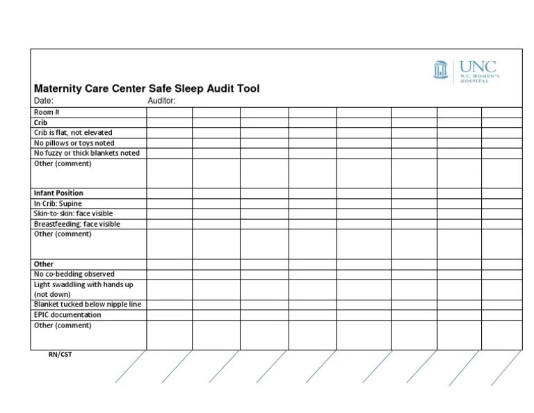 Safe Sleep Audit Tool 3 PDF