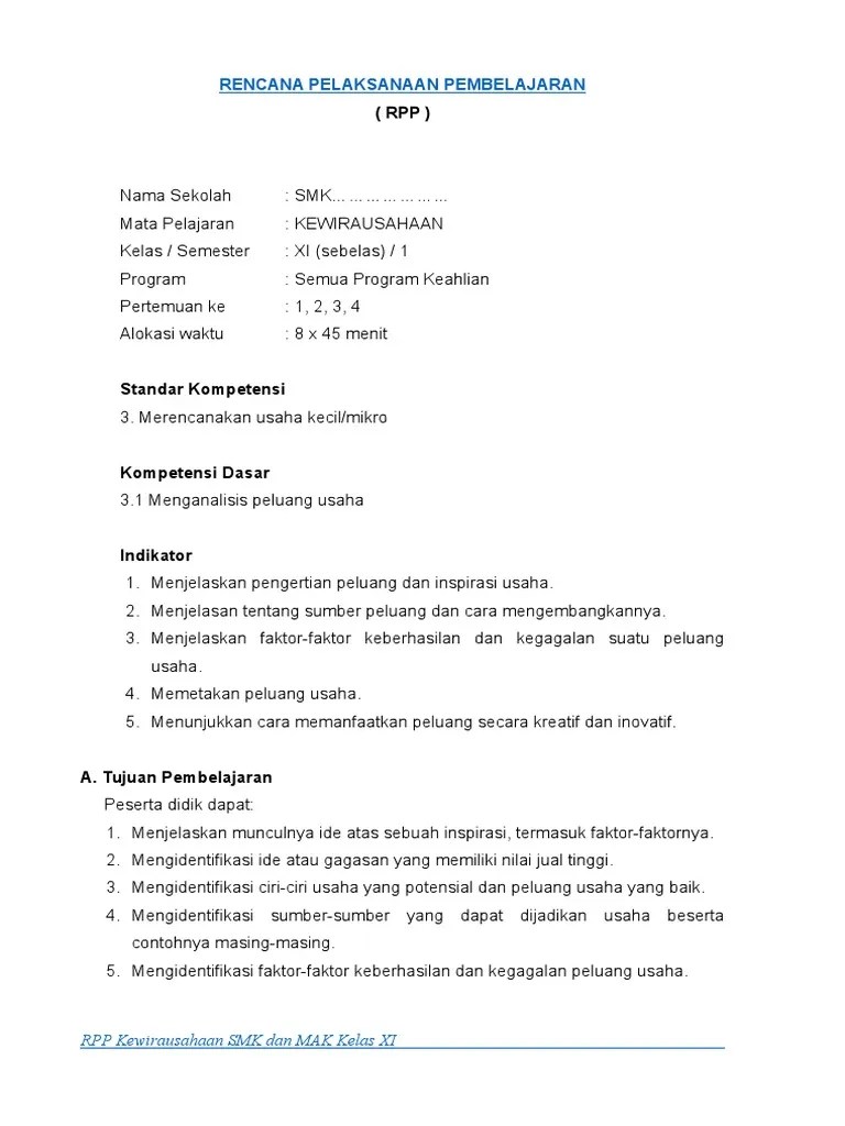Materi Kewirausahaan Smk Kelas Xii Semester 1 Pdf Rismax