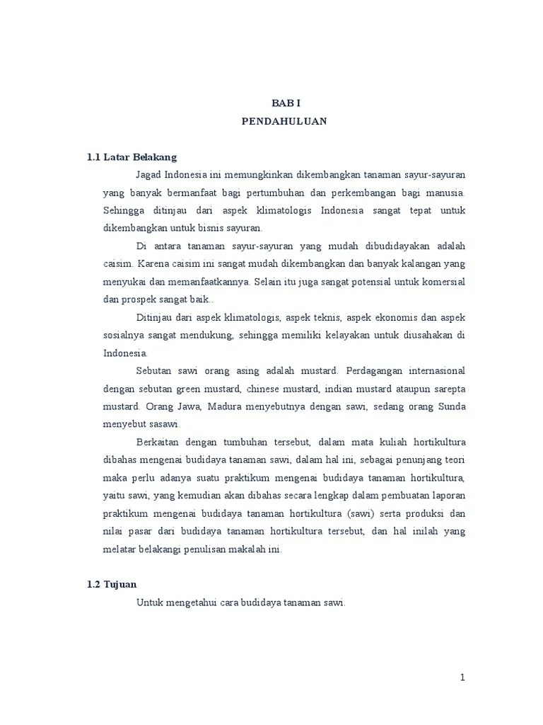 Makalah Budidaya Tanaman Sawi | PDF