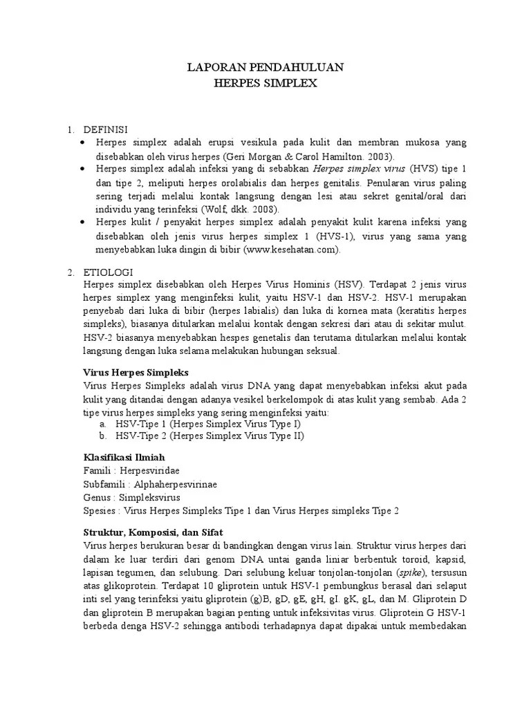 Laporan Pendahuluan Herpes Simplex