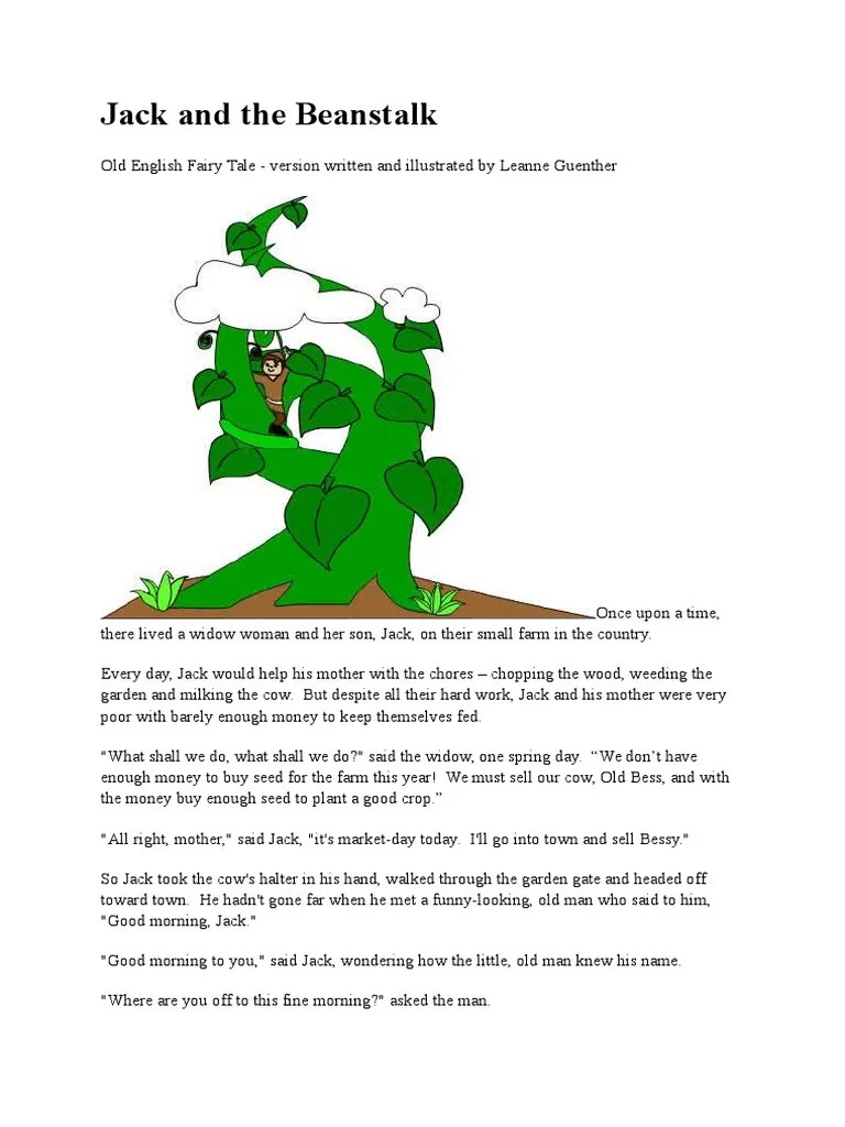 Jack and The Beanstalk PDF Jack And The Beanstalk