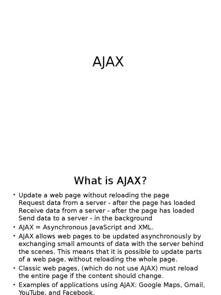 Ajax Ajax (Programming) Dynamic Html