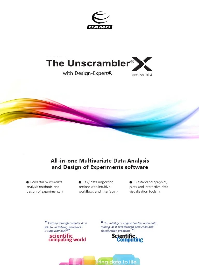 The Unscrambler Download Free PDF Principal Component Analysis